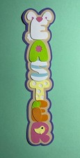 Easter Vertical Die Cut Scrapbook Title Bunny Chick Carrot