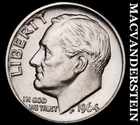 1964-D Roosevelt Dime- Silver- Choice Gem Brilliant Uncirculated Luster #J5374