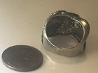 VTG Sterling Silver Black & White CZ Pave GOTHIC Cocktail Ring Size 6.5 9g — photo 8