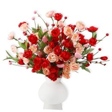 12 Pcs Valentines Day Decoration Rose Floral Picks 16 Inch Red Pink Heart