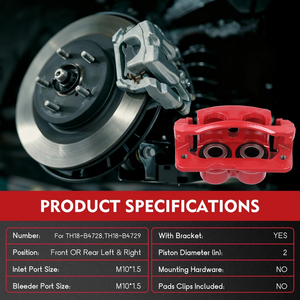 Pair Rear Brake Calipers For 2001 2002 2003 2005 2006 GMC Sierra 1500 HD - Image 2 of 4