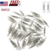 100PCS 26-24AWG Heat Shrink Butt Wire Splice Connectors Seal Crimp Terminals US