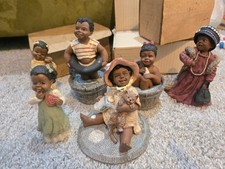 6 All Gods Children Martha Holcombe Figurine Lot Bean Betsy Angel Becky Valerie