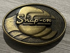 Vintage Snap-on Tools Solid Brass Oval Belt Buckle Wrenches BTS SPP-439 USA Made