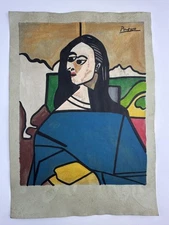 Pablo Picasso COA Art Painting Original Drawing Vintage Paper Signed