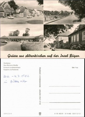 Altenkirchen (Rügen Max-Reimann-Straße Country Department Store, Post Office, Polyclinic 1981