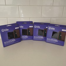 Lot of 4 Life360 Tile Slim Wallet Finder Blue...
