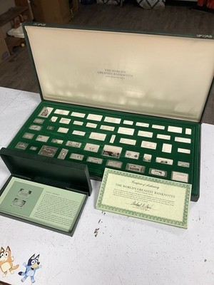 Franklin Mint World's Greatest Banknotes Sterling Silver Set .925