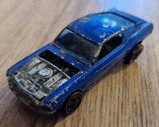 RARE VINTAGE Hot Wheels Redline 1967 1968 Custom Mustang Spectraflame Blue HK