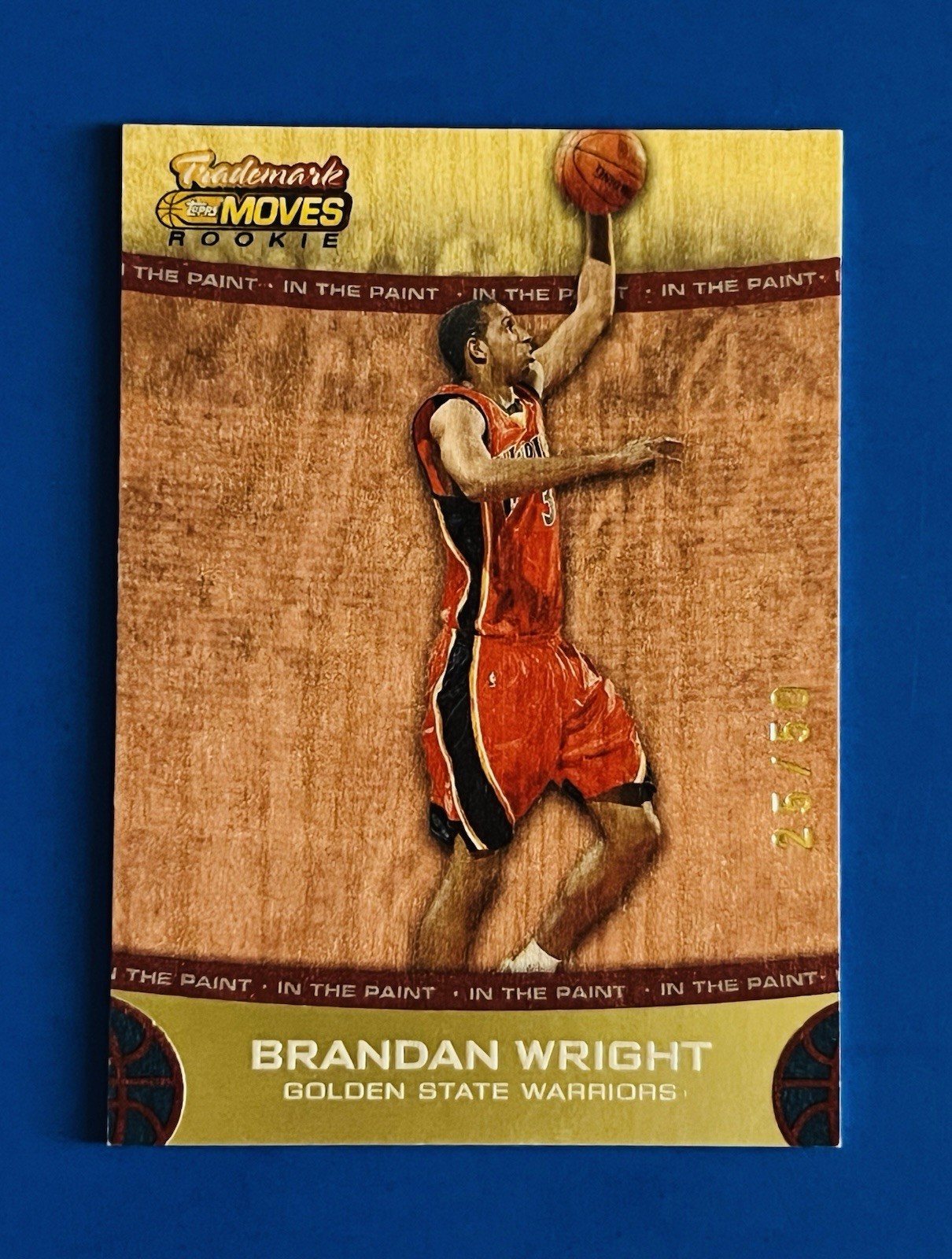 2007-08 Topps Trademark Moves Brandon Wright Gold Basketball Card #100; #d /50