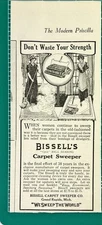 Bissell's Cyco Ball Bearing Carpet Sweeper Vintage Print Ad 1914