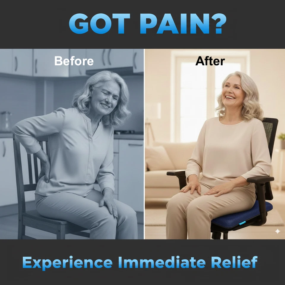 Гелевые подушки сиденья для длительного сидения VIVAMINT — очень большие, 2 дюйма ультратонкие - Изображение 2 из 4