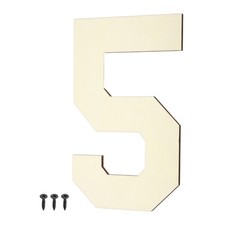 8 Inch Wooden Letters and Numbers for DIY Crafts Wall Decor 5 Shape