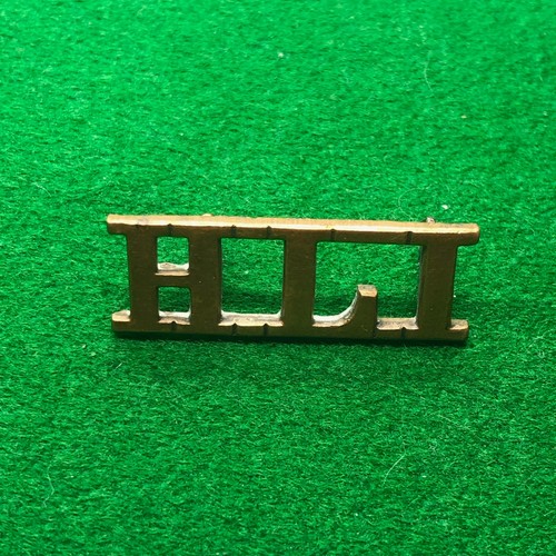 Original WW2 British Army Brass Shoulder Title - Highland Light Infantry