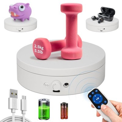 Motorized Rotating Display Stand 4.53in 360 Degree Electric Turntable with