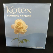 Vintage NOS Kotex Feminine Napkins 12 Pack Sealed Youth Kit 1974 Movie Props