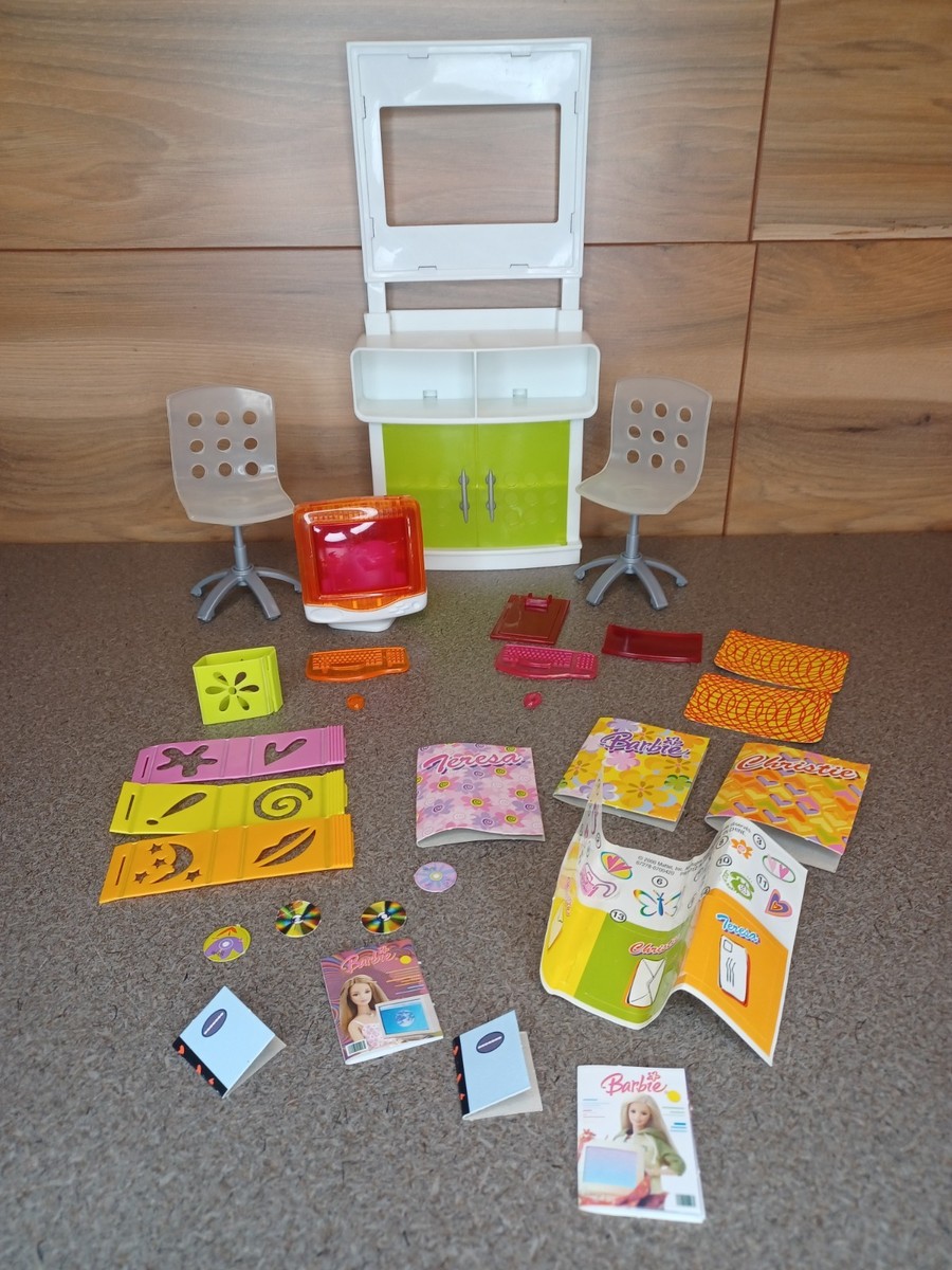 Tas038099 - 2000 Mattel Barbie Secret Messages Computer Center for