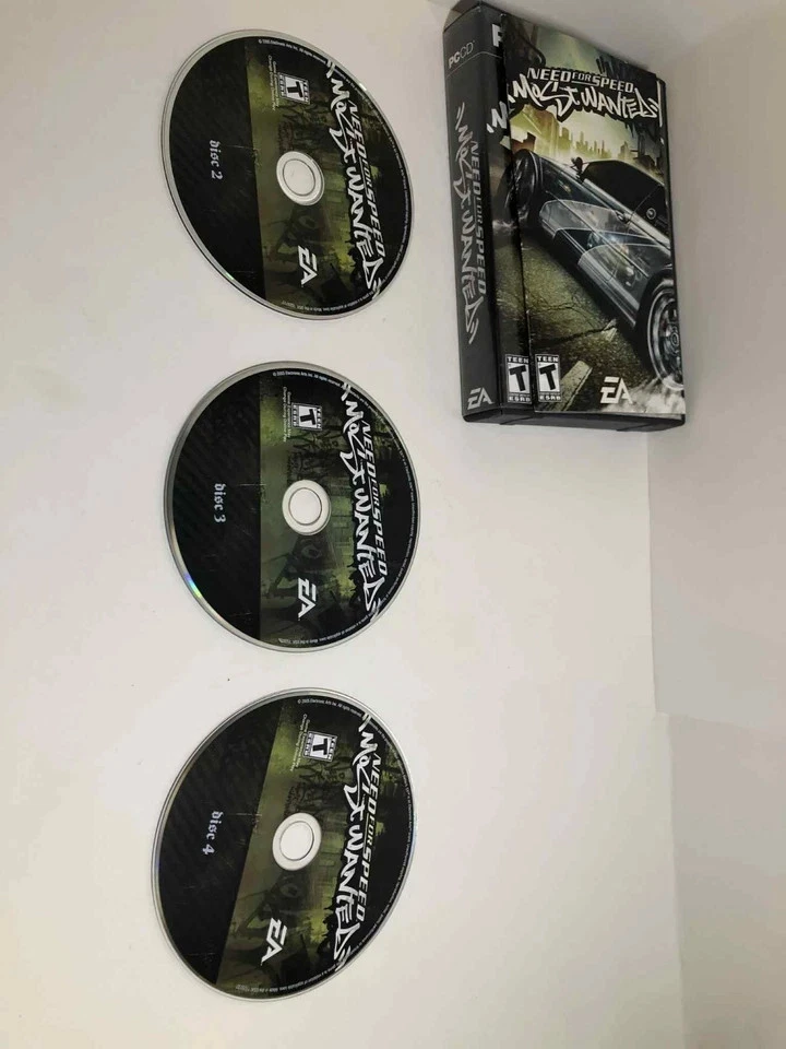 Need for Speed: Most Wanted (PC, 2005) **Missing Disc 1*** 3/4 Discs + Manual - Image 3 of 4