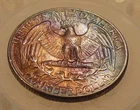 1963 D Gem BU Quarter 90% Monster  Toning #220 ~ 11