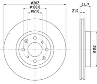 Hella Pagid 2X Bremsscheiben Vorne BelüFtet Beschichtet FüR Honda Jazz V GR