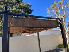 Permeable Retractable Wave Shade Canopy Replacement for Wood Pergola w/Hardwares