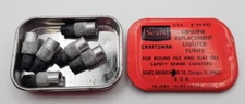 Vintage Sears Roebuck Craftsman Replacement Lighter Flints Mini Tin & 6 flints