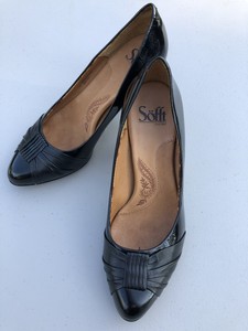 Sofft-Napoli-Pump-Heel-Black-Patent-Leather-Women-s-Size-6-5-W-EUC