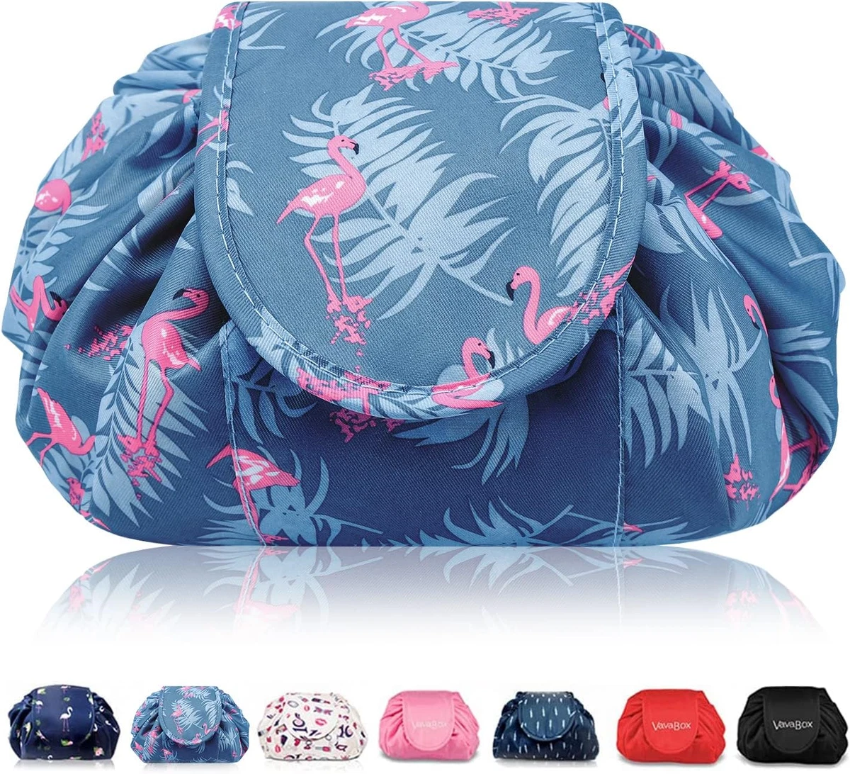 Vavabox Lazy Drawstring Make up Bag Portable Large Travel Cosmetic