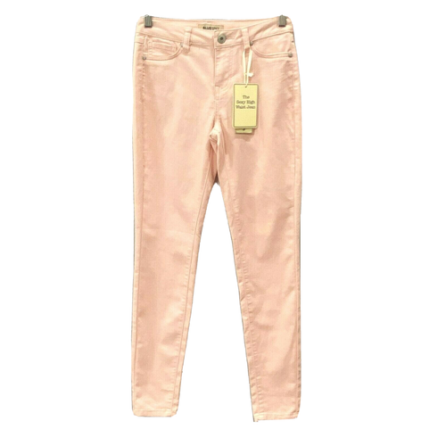 High Waist Skinny Jeans Pale Pink Sz 