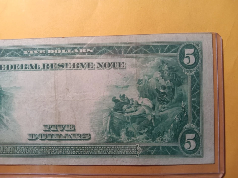 1914 Large Size $5 FRN Minneapolis - Image 4 of 4
