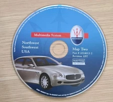 MASERATI GPS MAP NAVIGATION DVD DISC  20180132 NORTHWEST SOUTHWEST MAP2 1/07