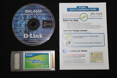 D-Link DWL-G650 AirPlus XtremeG Notebook Adapter