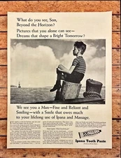 Ipana Tooth Paste Dreams of a Boy Vintage Print Ad 1944