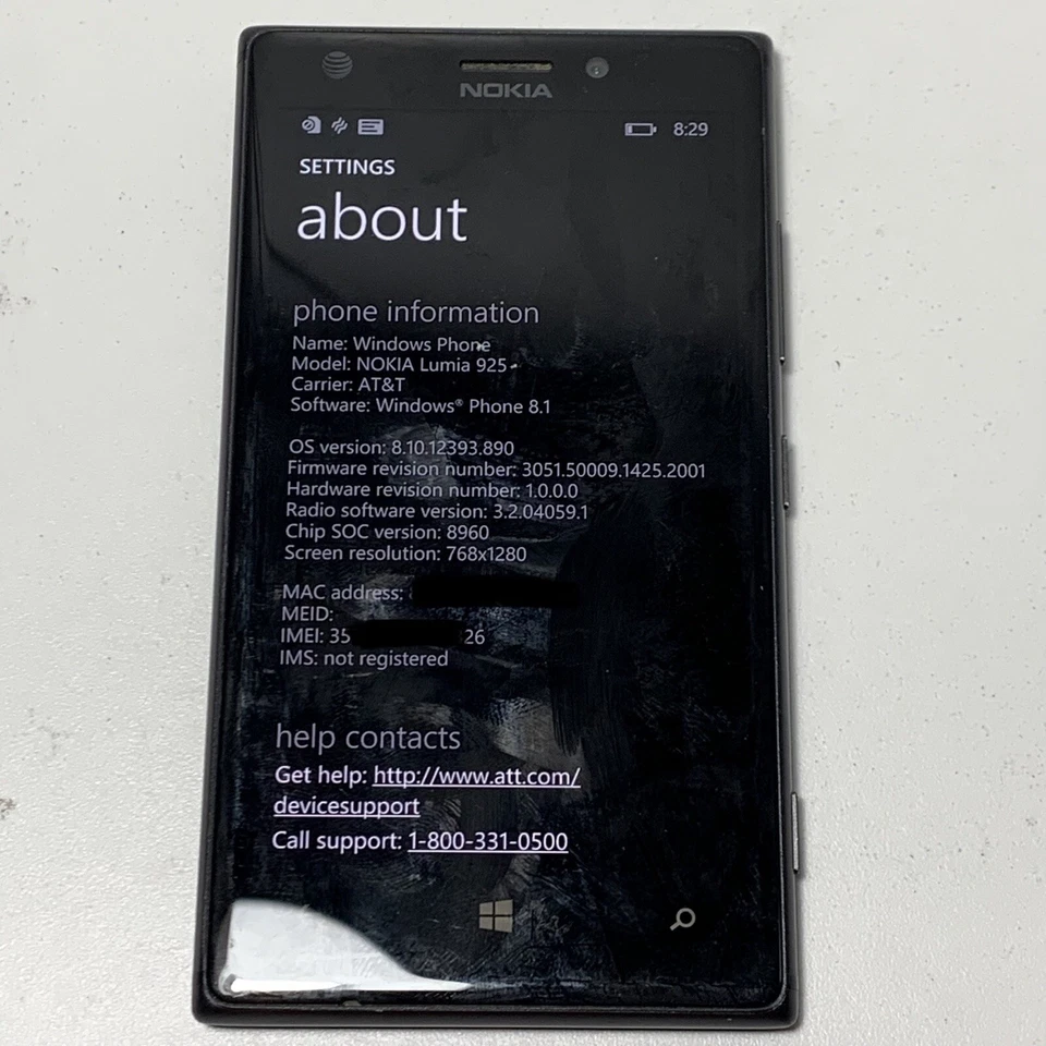 Nokia Lumia 925 Windows 8.1 - 16 GB - Black - AT&T UNLOCKED - GREAT CONDITION - Image 3 of 3