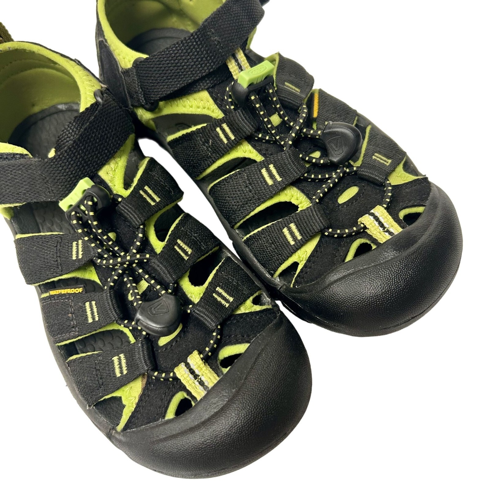 Sandali Keen Newport H2 neri verdi NEON scarpe da acqua FIUME US 3 UK 2 EU 35