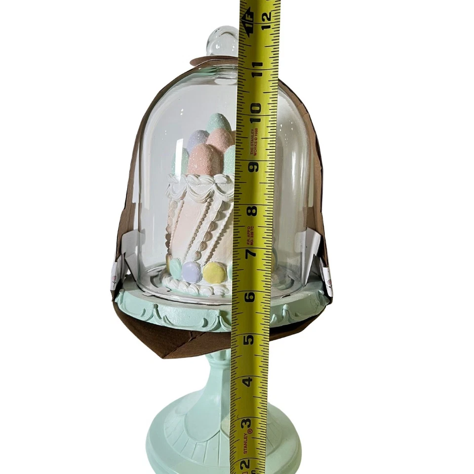 Bunny Boulevard EASTER eggs with macaroon cake on Pastel Mint tray Table Decor Foto 3 de 3