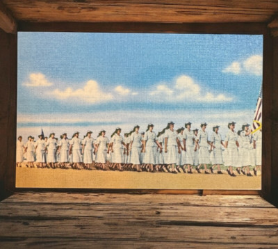 Vintage WAF Parade Postcard Lackland Air Force Base TX Women in Uniform