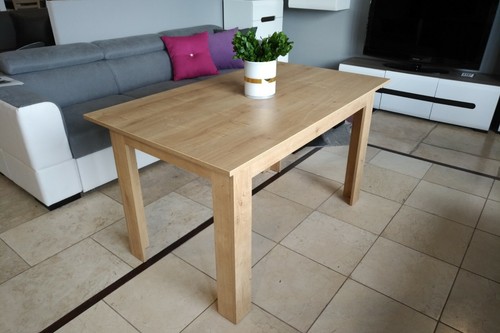 Modern wooden dining table in light wood colour, oak burlington ONLY TABLE - Picture 3 of 5