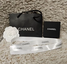 "EMPTY BOX SET" Chanel Jewelry Box Set 2.6x2.6''x1.6'' & Shopping Bag Gift Set
