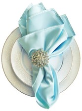 Wedding Linens Inc. 10 pcs 20" x 20" Heavy Duty Satin Napkins