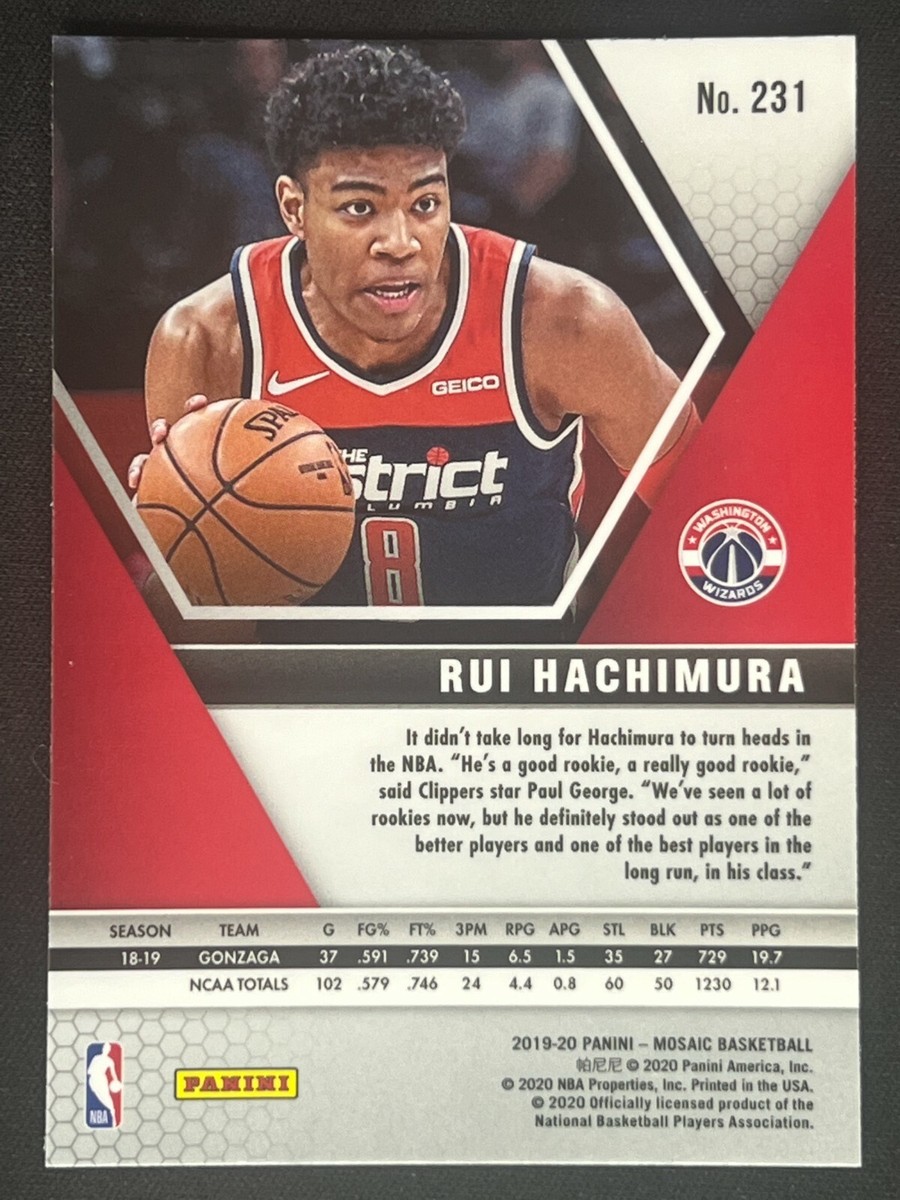 RUI HACHIMURA 2019-20 Panini Mosaic Rookie RC #231 | Wizards | eBay