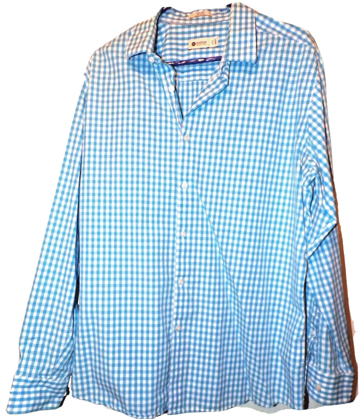 Haggar 100% Cotton Long Sleeve Dress Shirts for Men