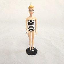 Hallmark Barbie Debut 1959 Keepsake Ornament Black White Striped Swimsuit 1994