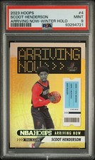 2023 Hoops Scoot Henderson #4 Arriving Now Winter Holo PSA 9 POP 2