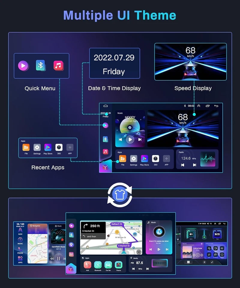 Android 15 Autoradio Für VW Passat B6 B7 Magotan 8GB+128GB Carplay DAB+ Kamera - Bild 3 von 4