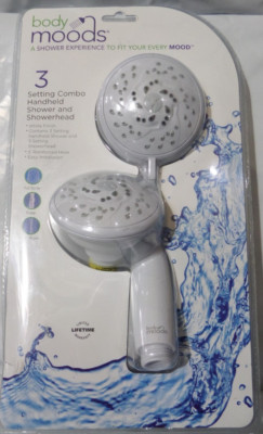 Body Moods 3 Setting Combo  Handheld Shower Head