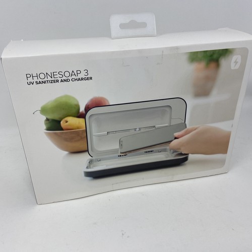 PhoneSoap 3 UV Smartphone Sanitizer and Universal Charger Black New
