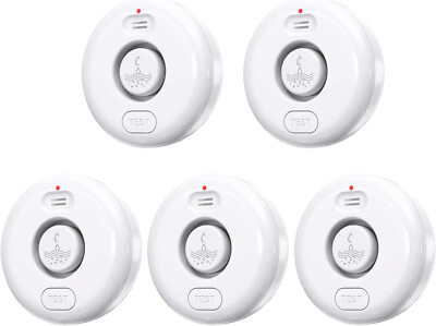 #ad Water Leak Detectors 5 Pack 120dB Loud Water Leak Sensor Fansitc Wireless Wate $25.99