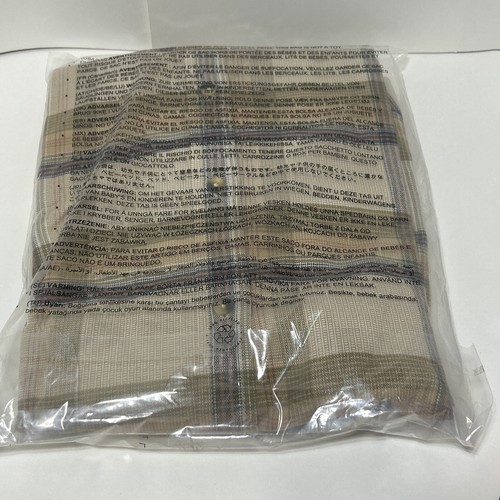 NEW Good Threads Mens Slim-fit Short Sleeve Stretch Oxford Shirt XL Tan Plaid - Picture 3 of 3