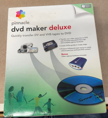 Brand NEW-Pinnacle DVD Maker Deluxe, Quickly Transfer DV and VHS tapes to DVD